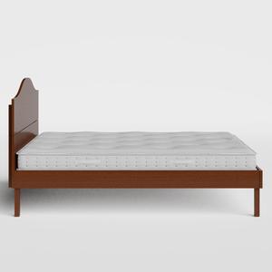Yoshida wood bed in dark cherry with Juno mattress - Thumbnail