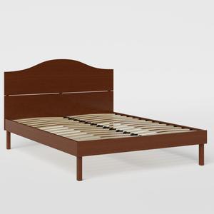 Yoshida cama de madera pintada en dark cherry - Thumbnail