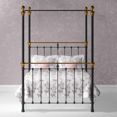 Four poster iron bed in Black
