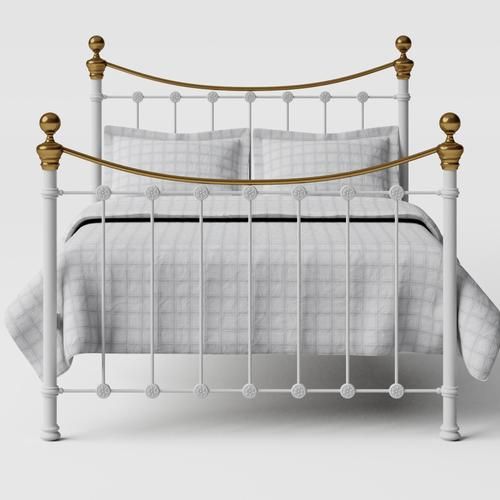 White Metal Bed Frames & Cream Metal Beds OBC UK