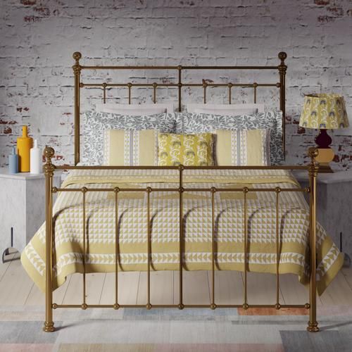 Blyth brass bed - Image white and gold bedroom - Thumbnail