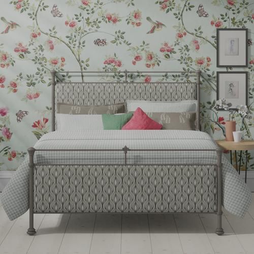 Nancy iron upholstered bed - Image spring - Thumbnail
