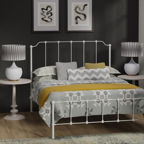 Julia iron bed - Image grey white - Thumbnail