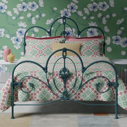 Ballina iron bed frame - Teal - Thumbnail