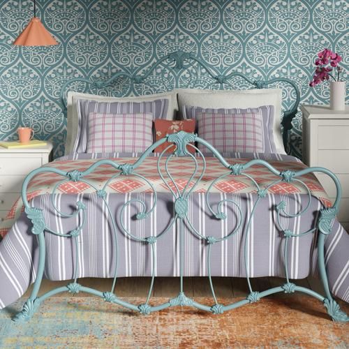 Athalone iron bed frame - Image teal - Thumbnail