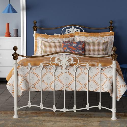 Camolin iron bed - Image blue and white - Thumbnail