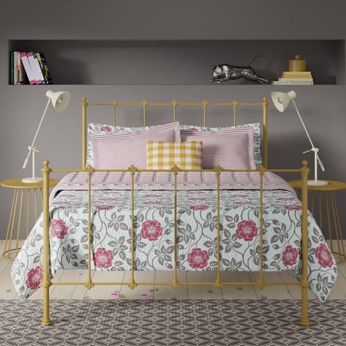 Paris iron bed - Image pink and ochre bedroom - Thumbnail