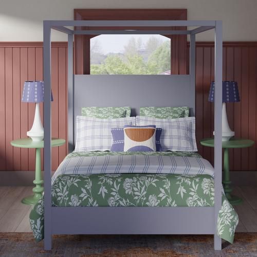 Churchill wooden bed - Image red purple - Thumbnail