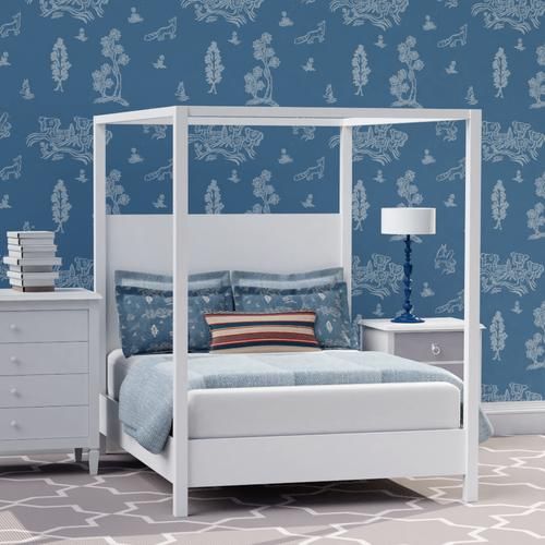 Churchill wooden bed - Image blue - Thumbnail